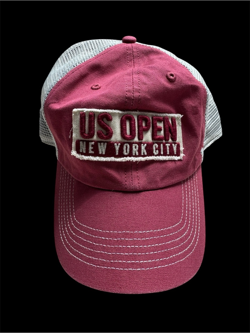 47 US Open Maroon and White Mesh Trucker Cap
